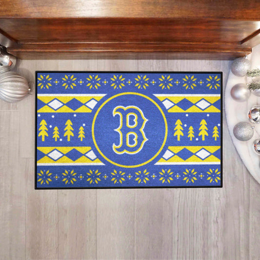 Boston Red Sox Holiday Sweater Starter Mat Accent Rug - 19in. x 30in. - Boston Red Sox