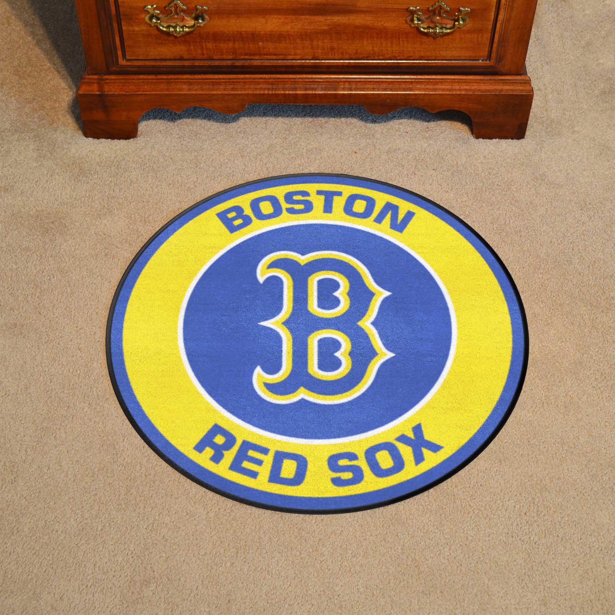 Boston Red Sox Roundel Rug - 27in. Diameter - Boston Red Sox
