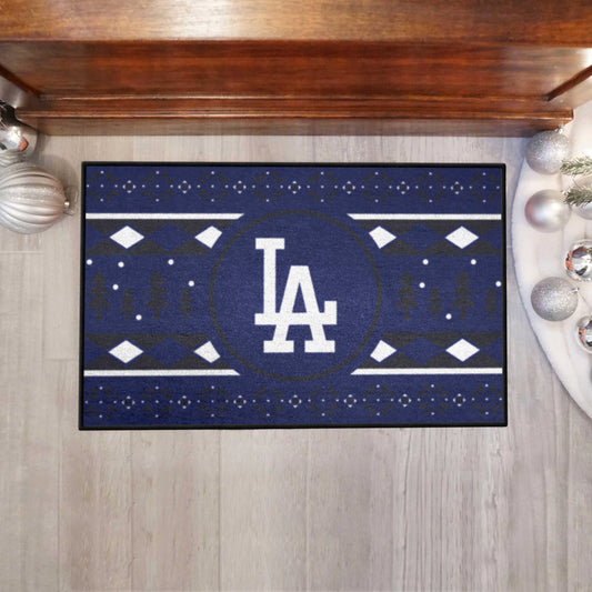 Los Angeles Dodgers Holiday Sweater Starter Mat Accent Rug - 19in. x 30in. - Los Angeles Dodgers