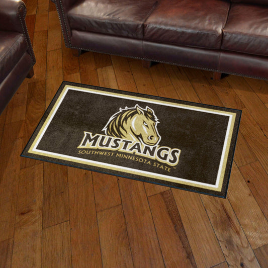 Southwest Minnesota State Mustangs 3ft. x 5ft. Plush Area Rug