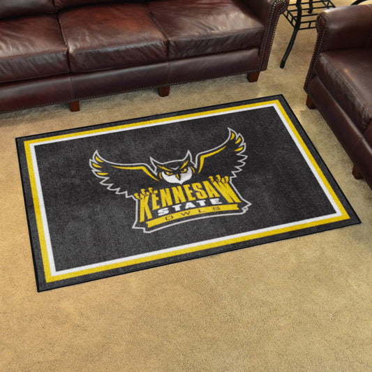 Kennesaw State Owls 4ft. x 6ft. Plush Area Rug - Kennesaw State