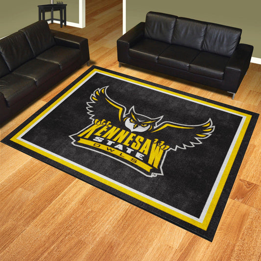 Kennesaw State Owls 8ft. x 10 ft. Plush Area Rug - Kennesaw State