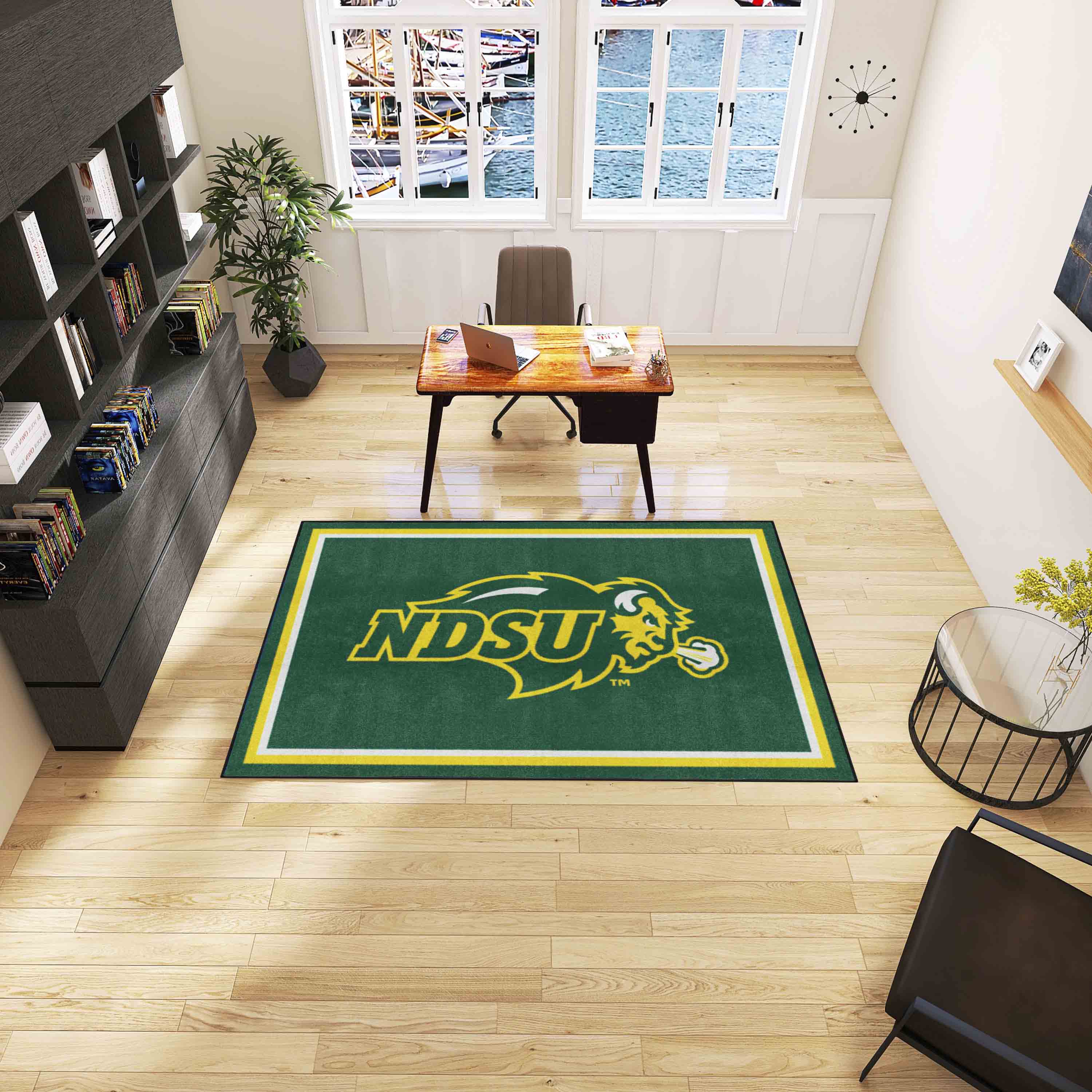 North Dakota State Bison 5ft. x 8 ft. Plush Area Rug - North Dakota State
