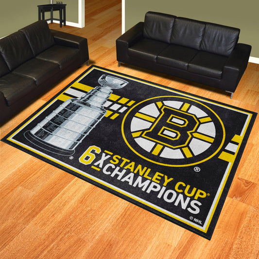 Boston Bruins Dynasty 8ft. x 10 ft. Plush Area Rug - Boston Bruins