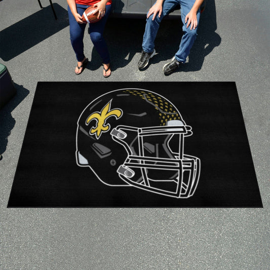 New Orleans Saints Ulti-Mat Rug - 5ft. x 8ft. - Retro Collection - New Orleans Saints