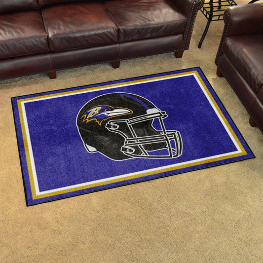 Baltimore Ravens 4ft. x 6ft. Plush Area Rug - Baltimore Ravens