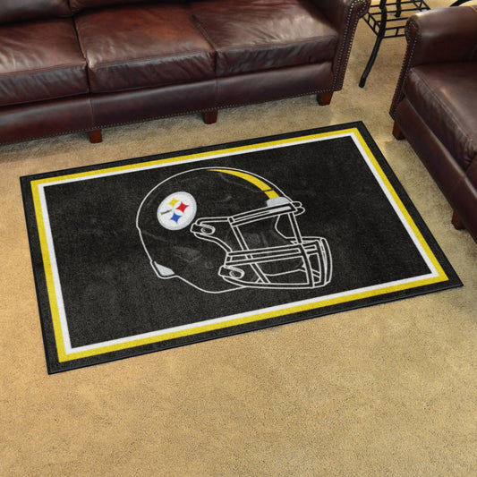 Pittsburgh Steelers 4ft. x 6ft. Plush Area Rug - Pittsburgh Steelers