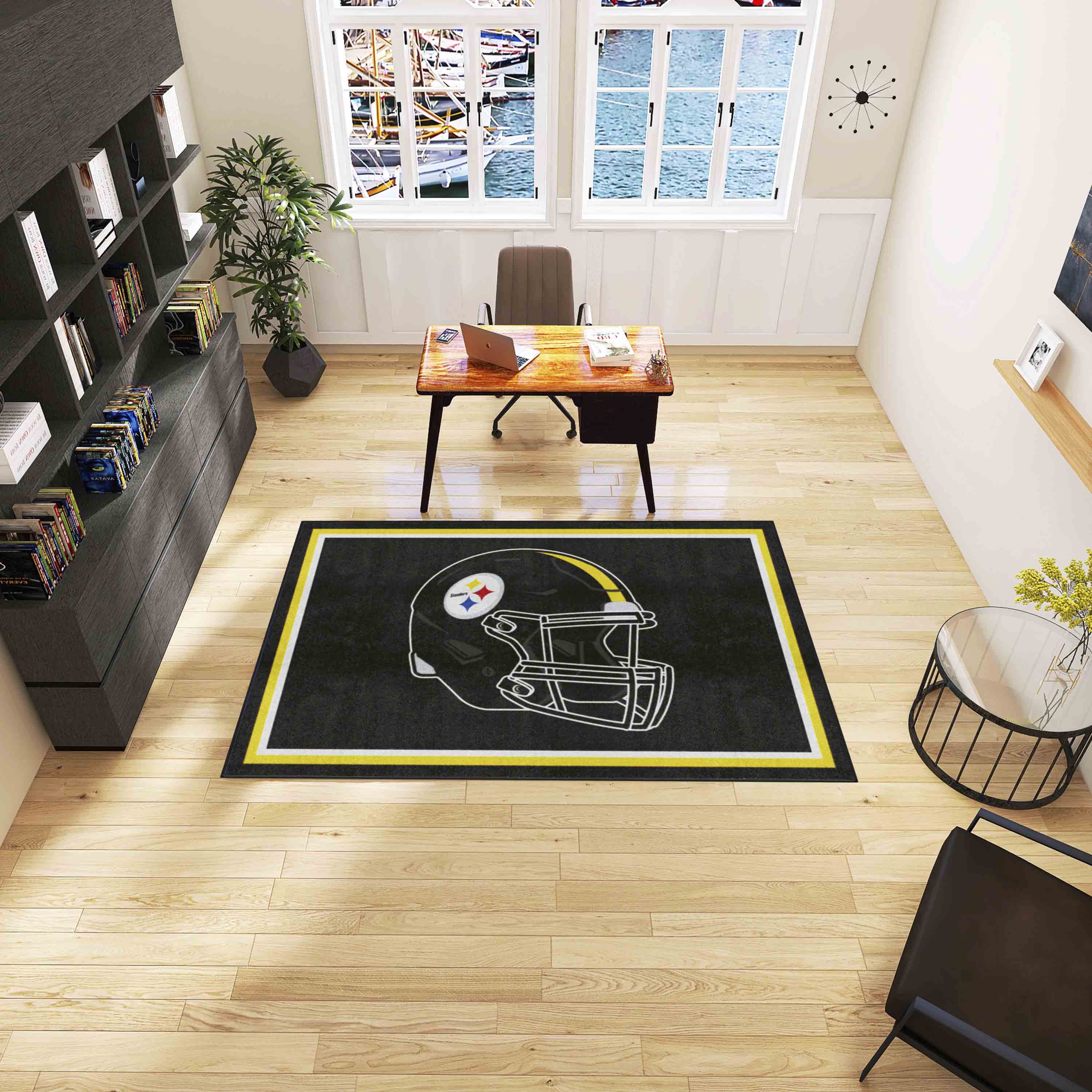 Pittsburgh Steelers 5ft. x 8 ft. Plush Area Rug - Pittsburgh Steelers