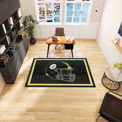 Pittsburgh Steelers 5ft. x 8 ft. Plush Area Rug - Pittsburgh Steelers