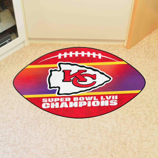 Kansas City Chiefs Super Bowl LVII Football Mat - Kansas City Chiefs