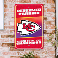 Kansas City Chiefs Super Bowl LVII Parking Sign - Kansas City Chiefs