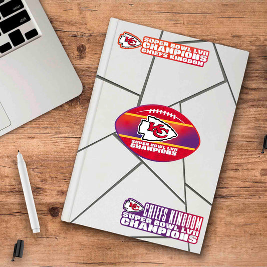 Kansas City Chiefs Super Bowl LVII Decal 3-pk - Kansas City Chiefs