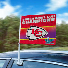 Kansas City Chiefs Super Bowl LVII Car Flag - Kansas City Chiefs