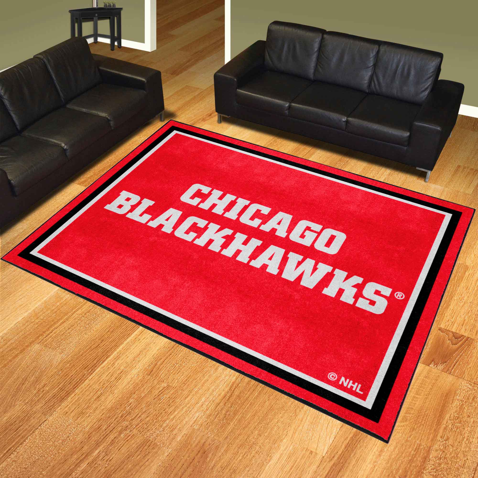 Chicago Blackhawks 8ft. x 10 ft. Plush Area Rug - Chicago Blackhawks