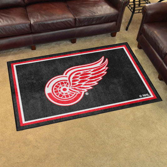 Detroit Red Wings 4ft. x 6ft. Plush Area Rug - Detroit Red Wings