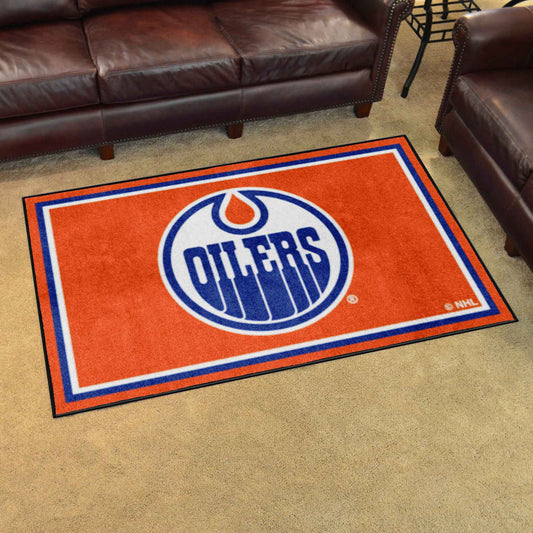 Edmonton Oilers 4ft. x 6ft. Plush Area Rug - Edmonton Oilers