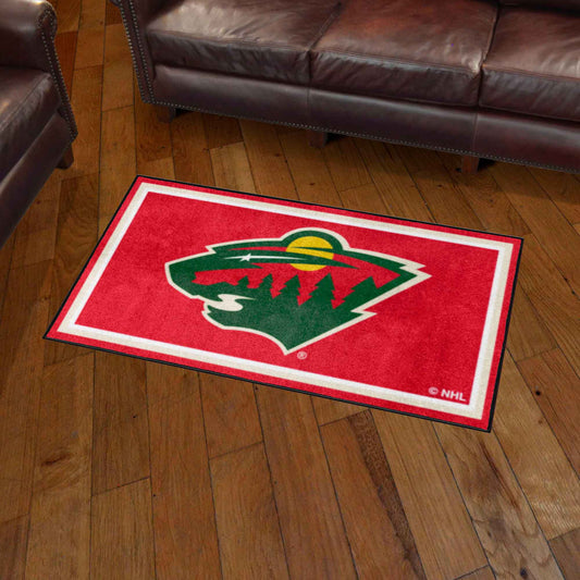 Minnesota Wild 3ft. x 5ft. Plush Area Rug - Minnesota Wild
