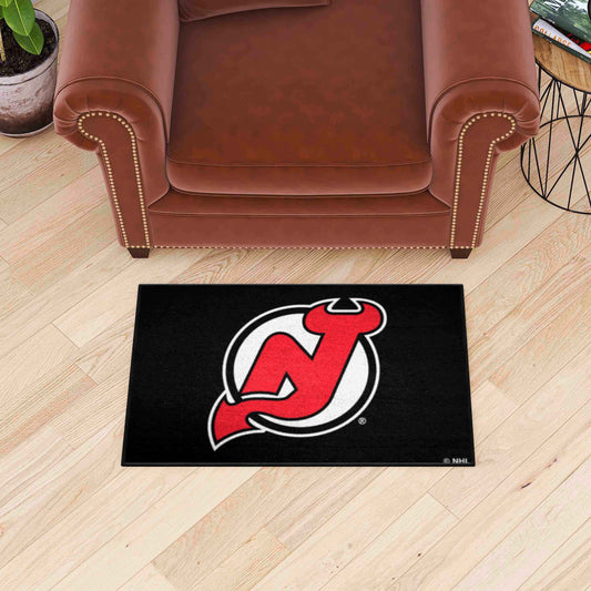 New Jersey Devils Starter Mat Accent Rug - 19in. x 30in. - New Jersey Devils