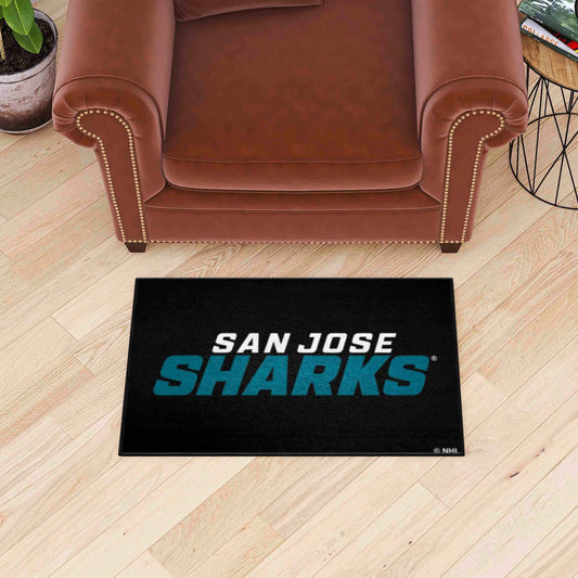 San Jose Sharks Starter Mat Accent Rug - 19in. x 30in. - San Jose Sharks