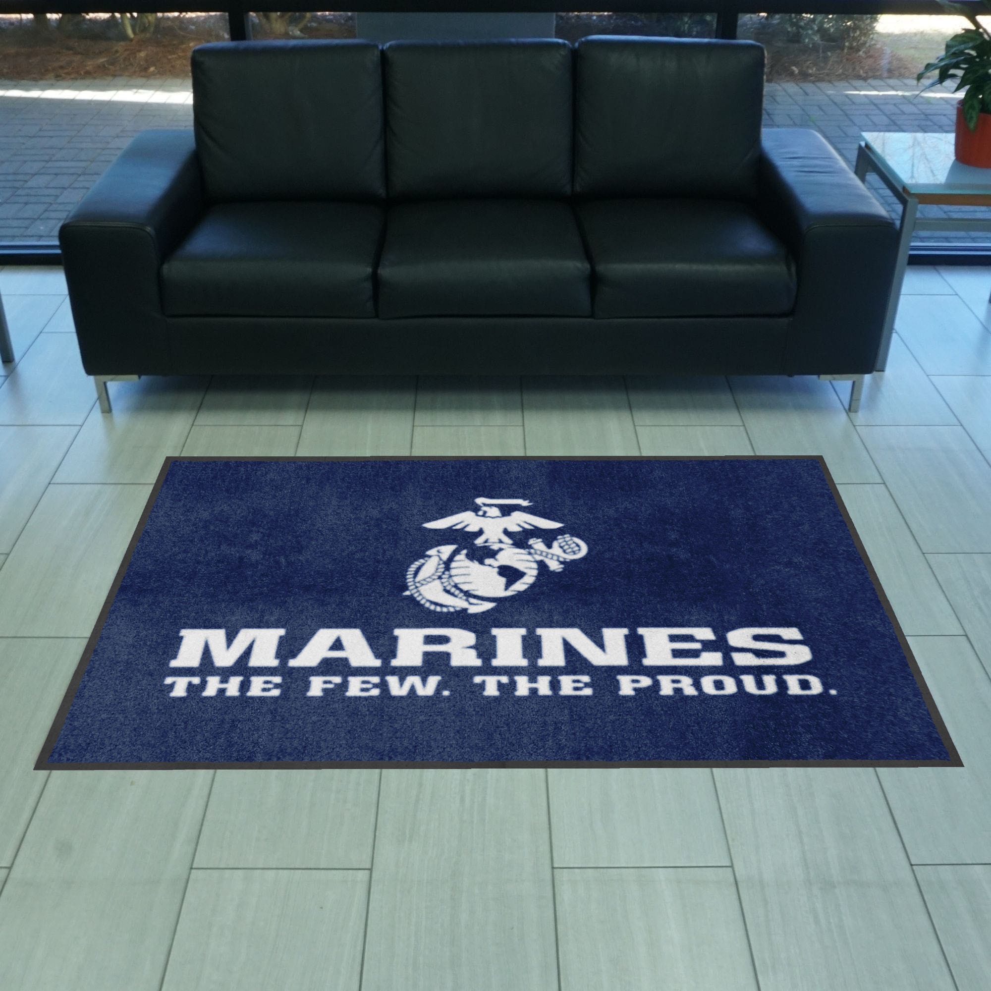 U.S. Marines 4X6 High-Traffic Mat with Durable Rubber Backing - Landscape Orientation - U.S. Marines
