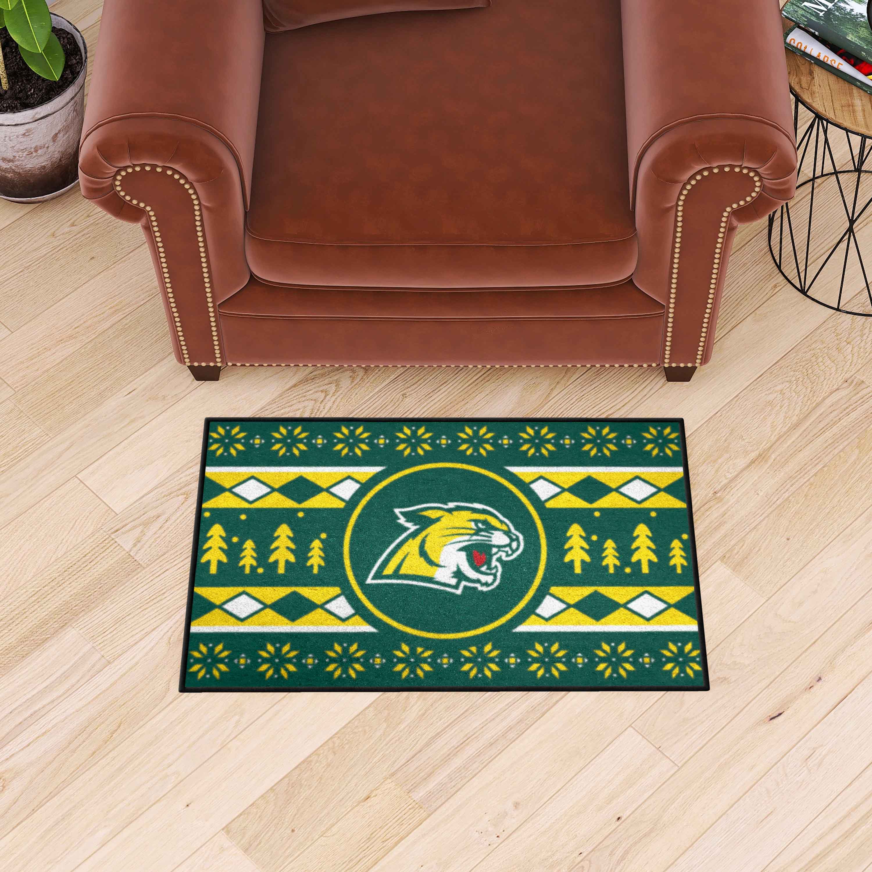 Northern Michigan University Wildcats Holiday Sweater Starter Mat Accent Rug - 19in. x 30in. - Northern Michigan University