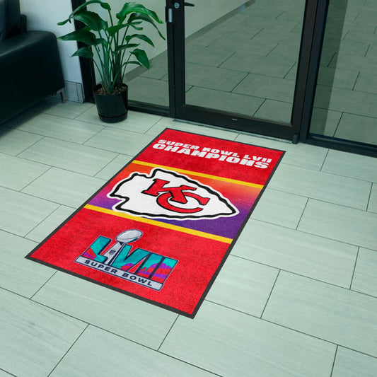 Kansas City Chiefs Super Bowl LVII 3X5 Logo Mat - Portrait - Kansas City Chiefs
