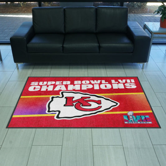 Kansas City Chiefs Super Bowl LVII 4X6 Logo Mat - Landscape - Kansas City Chiefs