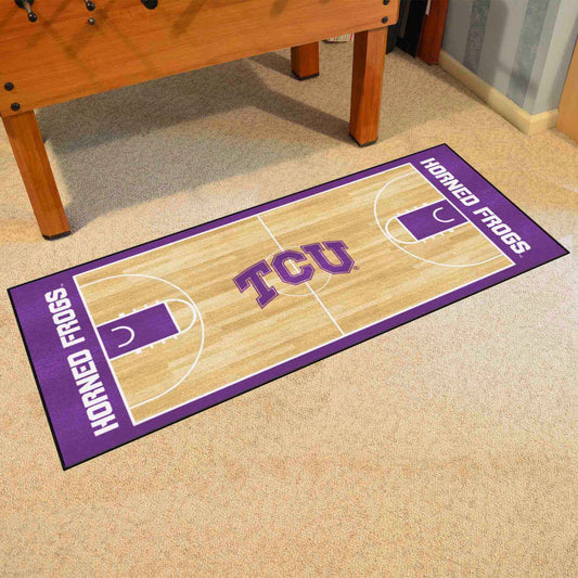Alfombra de pasillo TCU Horned Frogs - 30 x 72 pulgadas.