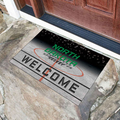 North Dakota Fighting Hawks Rubber Door Mat - 18in. x 30in. - North Dakota