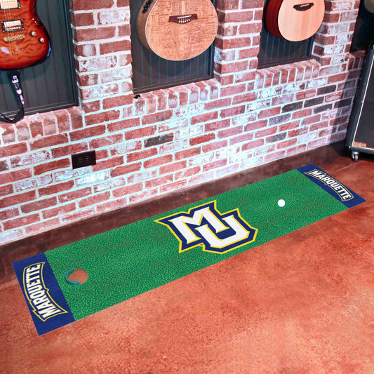 Marquette Golden Eagles Putting Green Mat - 1.5ft. x 6ft. - Marquette