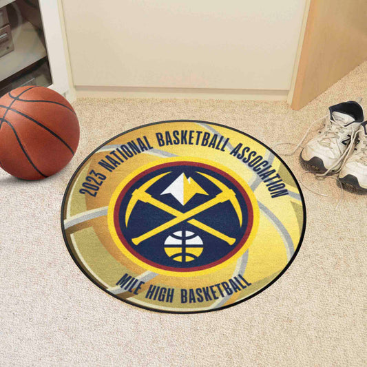 Denver Nuggets 2023 NBA Finals Champions Basketball Rug - 27in. Diameter - Denver Nuggets