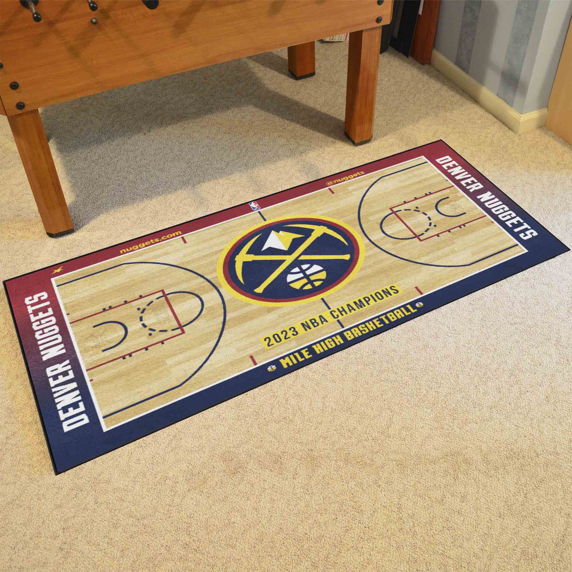 Denver Nuggets 2023 NBA Finals Champions Large Court Runner Rug - 30in. x 54in. - Denver Nuggets