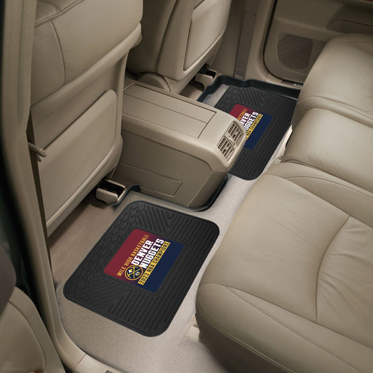 Denver Nuggets 2023 NBA Finals Champions Back Seat Car Utility Mats - 2 Piece Set - Denver Nuggets