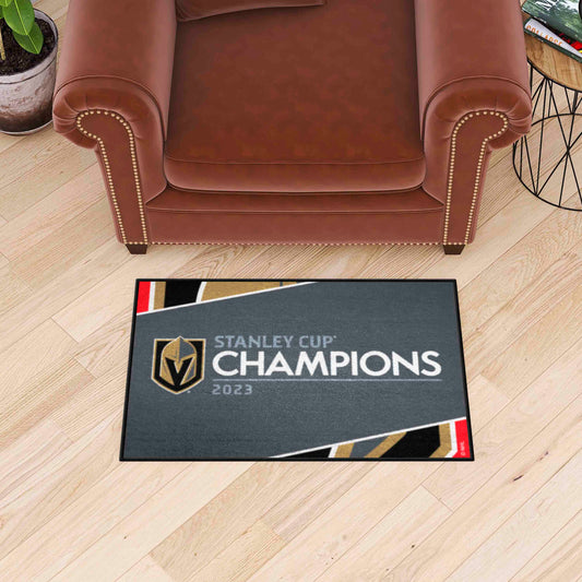 Vegas Golden Knights 2023 Stanley Cup Champions Starter Mat Accent Rug - 19in. x 30in.