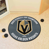 Vegas Golden Knights 2023 Stanley Cup Champions Hockey Puck Rug - 27in. Diameter - Vegas Golden Knights