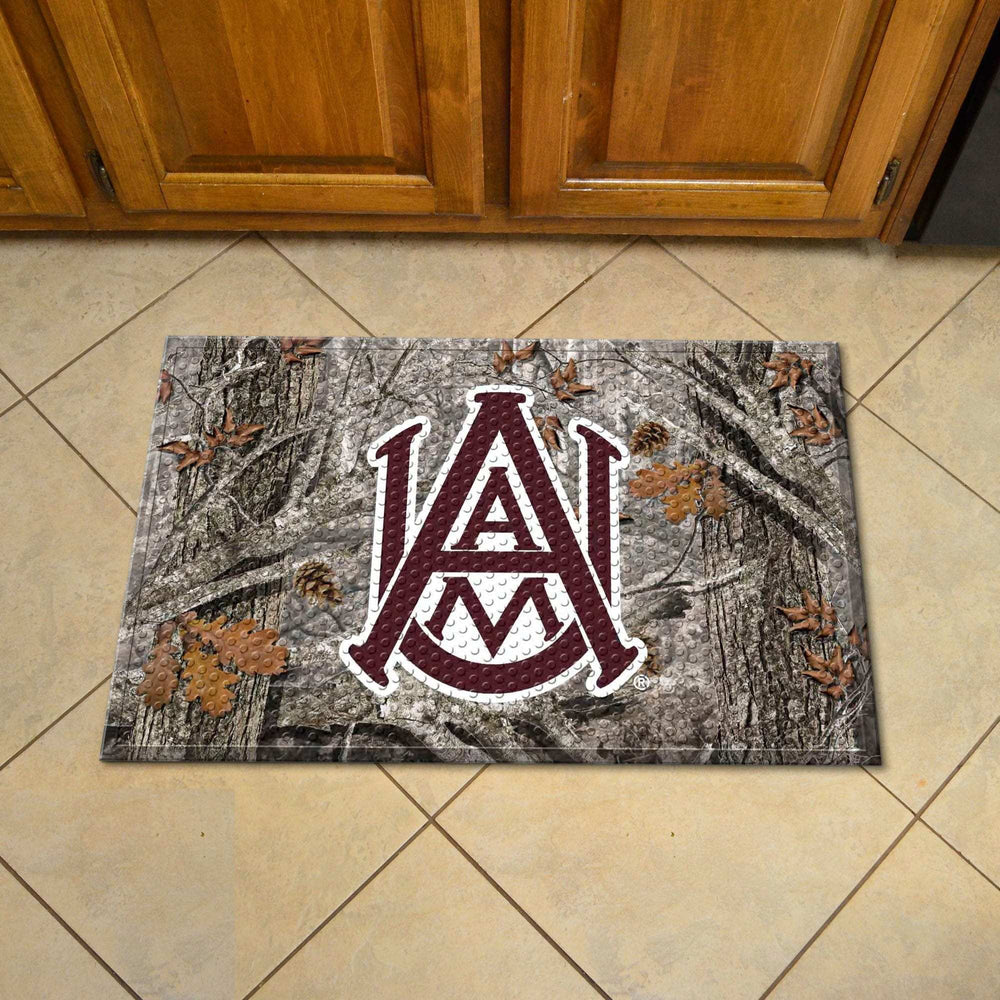 Alabama A&M Bulldogs Rubber Scraper Door Mat Camo - Alabama A&M - Flyclothing LLC