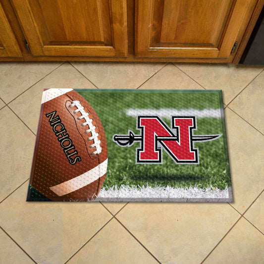 Nicholls State Colonels Rubber Scraper Door Mat - Nicholls State - Flyclothing LLC