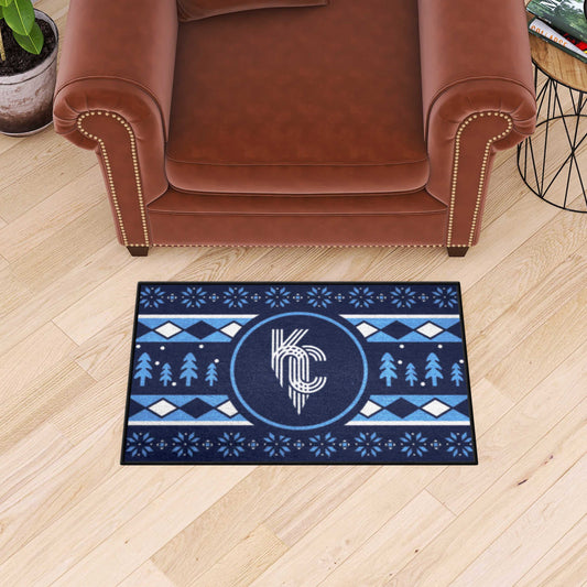 Kansas City Royals Holiday Sweater Starter Mat Accent Rug - 19in. x 30in. - Kansas City Royals