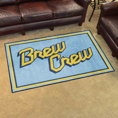 Milwaukee Brewers 4ft. x 6ft. Plush Area Rug - Milwaukee Brewers