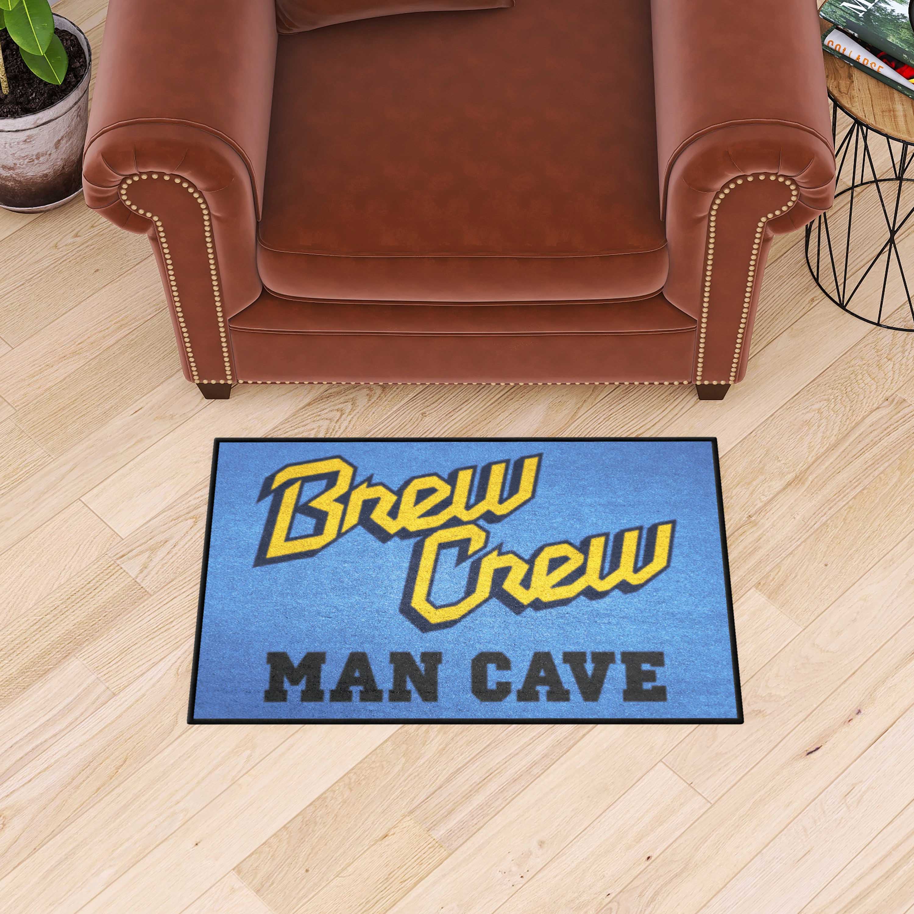 Milwaukee Brewers Man Cave Starter Mat Accent Rug - 19in. x 30in. - Milwaukee Brewers