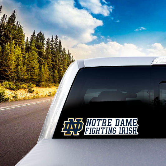 Notre Dame Fighting Irish 2 Piece Team Slogan Decal Sticker Set - Notre Dame
