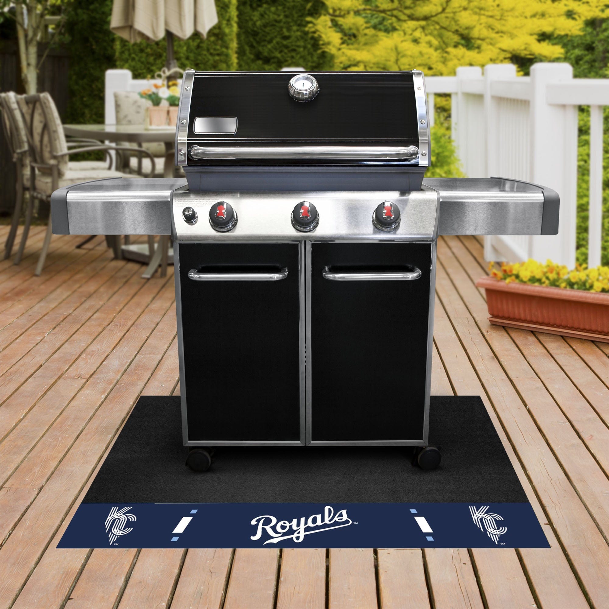 Kansas City Royals Vinyl Grill Mat - 26in. x 42in. - Kansas City Royals