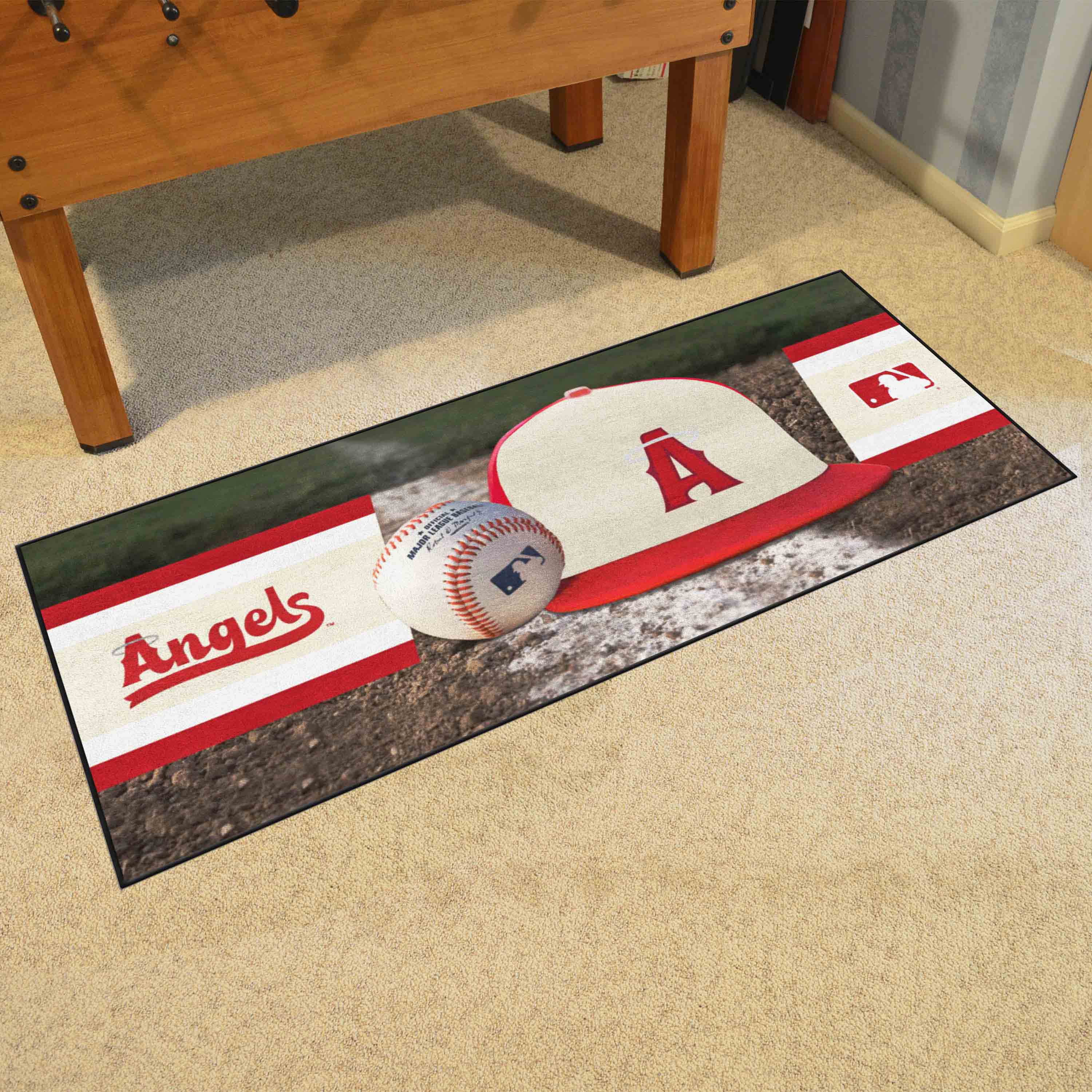 Los Angeles Angels Baseball Runner Rug - 30in. x 72in. - Los Angeles Angels