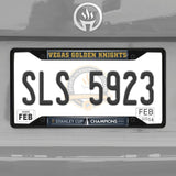 Vegas Golden Knights 2023 Stanley Cup Champions Chrome Metal License Plate Frame, 6.25in x 12.25in - Vegas Golden Knights
