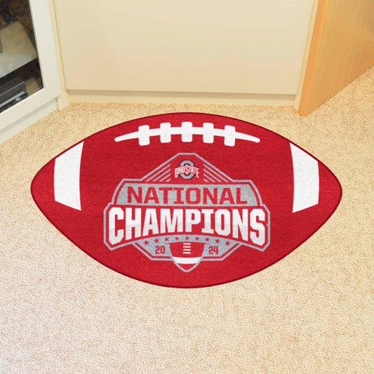 Official Ohio State 2024 National Champions Logo 20.5"x32.5" Football Mat - Ohio State