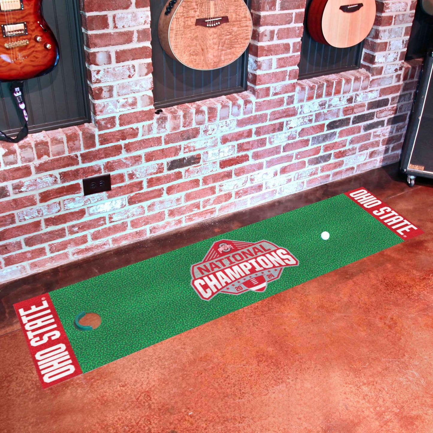 Official Ohio State 2024 National Champions Logo 18"x72" Putting Green Mat - Ohio State Buckeyes - Flyclothing LLC