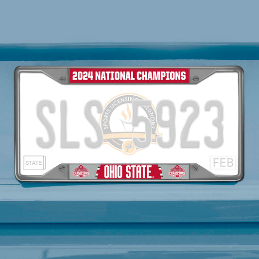 Official Ohio State 2024 National Champions Logo 6.25"x12.25" License Plate Frame - Ohio State