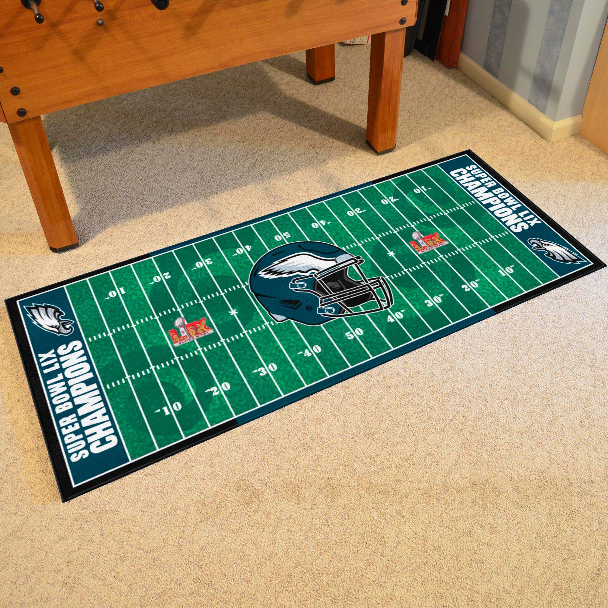 Philadelphia Eagles Super Bowl LIX Champions Football Field Runner - Philadelphia Eagles - Flyclothing LLC