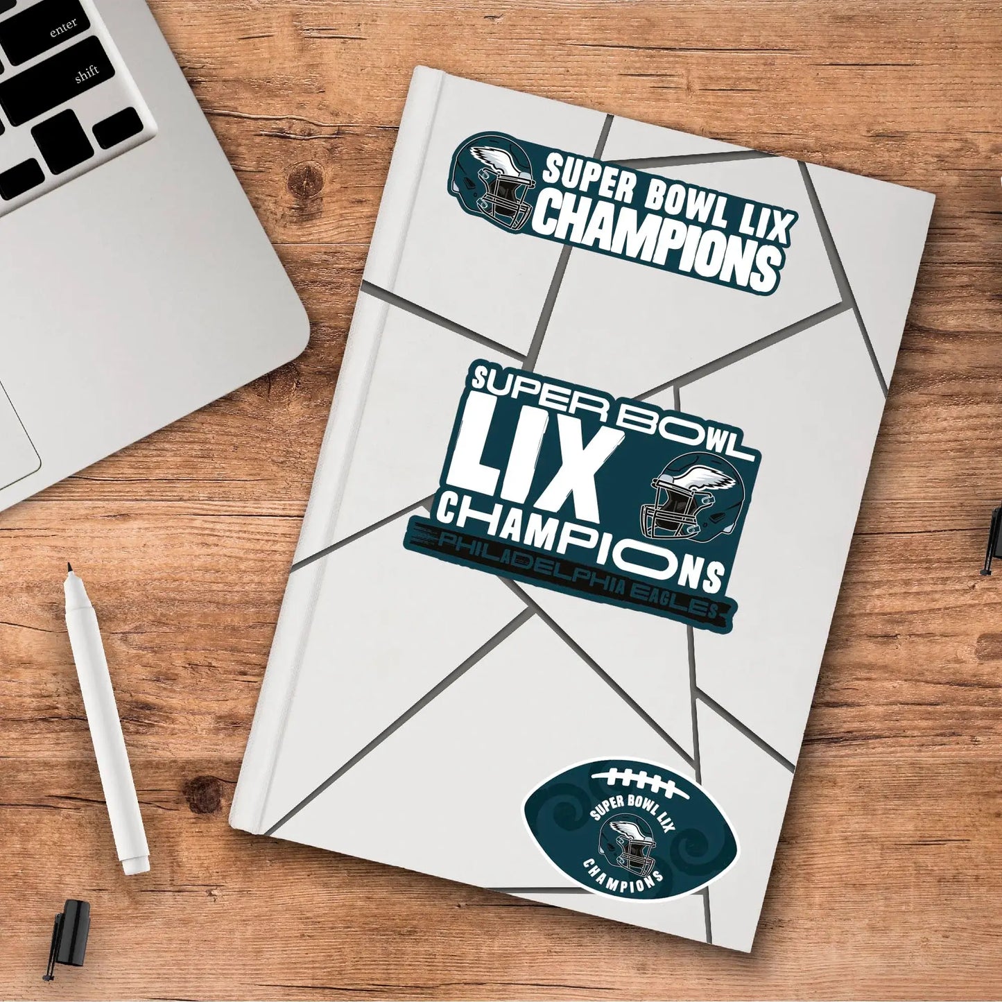 Philadelphia Eagles Super Bowl LIX Champions Decal 3-pk - Philadelphia Eagles - Flyclothing LLC