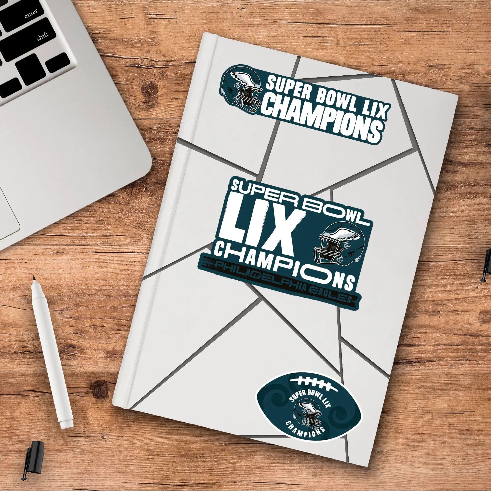 Philadelphia Eagles Super Bowl LIX Champions Decal 3-pk - Philadelphia Eagles - Flyclothing LLC